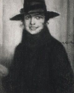 Portrait Einer Dame by Anton Kaulbach