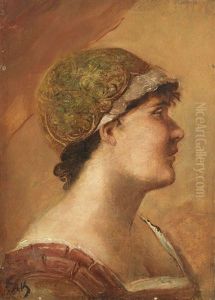 Frauenkopf Im Profil by Friedrich Kaulbach