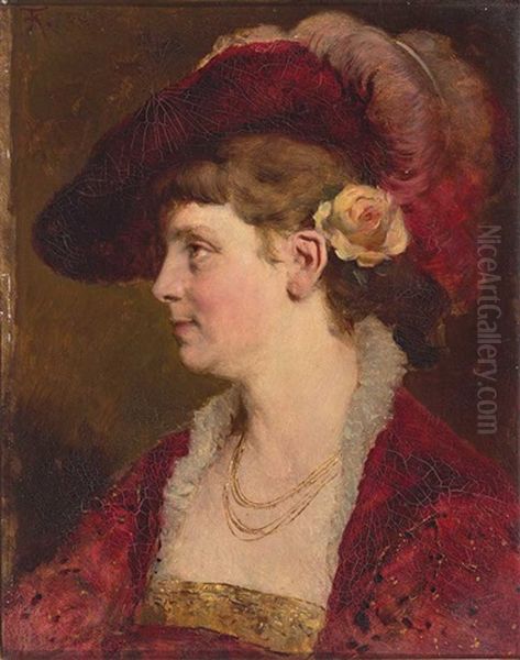 Portrait Einer Dame Im Historischen Habit - view 1