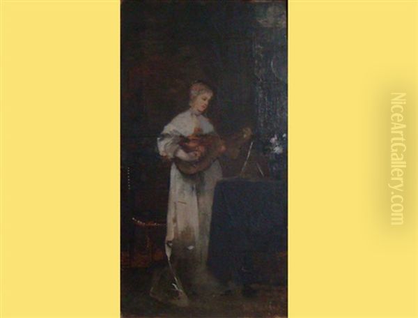 Frau Mit Mandoline - view 1