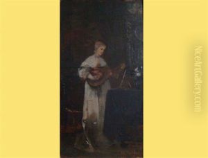 Frau Mit Mandoline