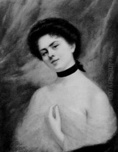 Damenbildnis by Friedrich August von Kaulbach