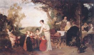 Maientag (im Freien Tafelnde Gesellschaft) by Friedrich August von Kaulbach