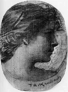 Junge Frau Im Profil by Friedrich August von Kaulbach