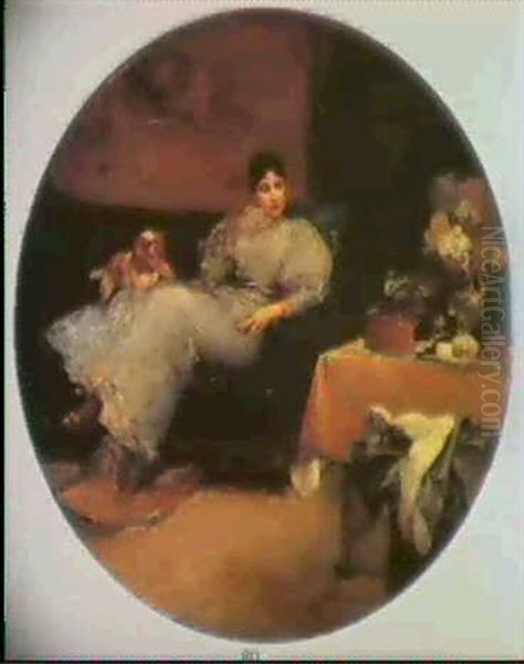 Dame Auf Sofa - view 1