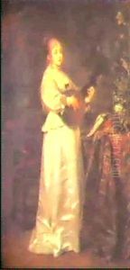 Die Lautenspielerin by Friedrich August von Kaulbach