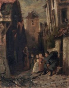 Die Lehrstunde by Hermann Kaulbach