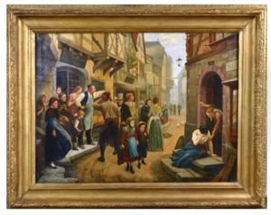 Allegorical Street Scene With Figures Allegorical Street Scene With Figures