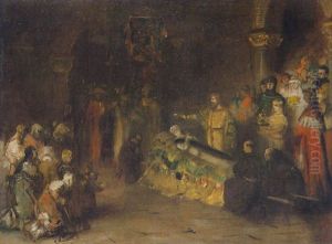 Die Kronung Der Hl. Elisabeth Durch Kaiser Friedrich Ii by Hermann Kaulbach