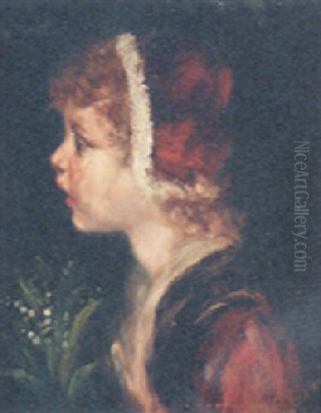 Kleines Madchen Mit Einem Blumenstraub - view 1
