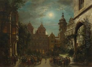 Nocturnal Demonstration At Heidelberg Schlosshof Nocturnal Demonstration At Heidelberg Schlosshof