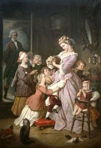 Aus Werthers Leiden: Werther Erblickt Lotte by Wilhelm von Kaulbach