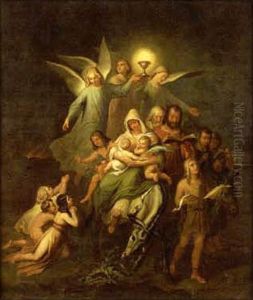 Groupe De Chretiens Lors De La Destruction De Jerusalem Par Titus by Wilhelm von Kaulbach