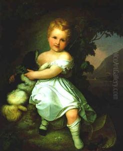 Portrait Des Madchens Desiree Mit Ihrem Hund Vor Weiter Landschaft Portrait Des Madchens Desiree Mit Ihrem Hund Vor Weiter Landschaft