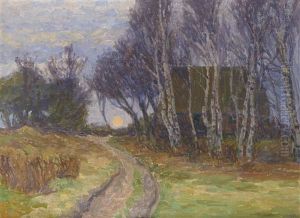 Mondaufgang In Der Heide by Otto Kaule