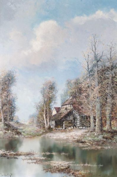Cabin On A Lake With Chickens - view 1