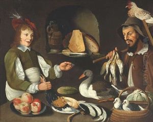 Vorratskammer Mit Edelmann Und Geflugelhandler