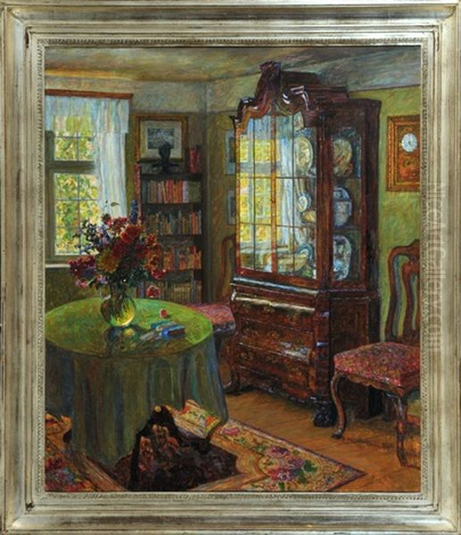 Der Glaskasten - Stubeninterieur Mit Hollandischer Vitrine - view 1