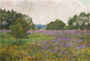 On A Blossoming Meadow by Frantisek Kavan