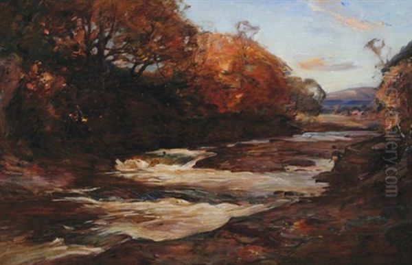 Angler By A Stream - view 1