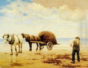 Carting Seaweed On Sutton Sands by Joseph Malachy Kavanagh
