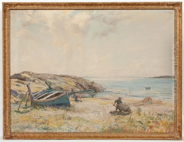 Coastal Village Scene by Archibald Kay