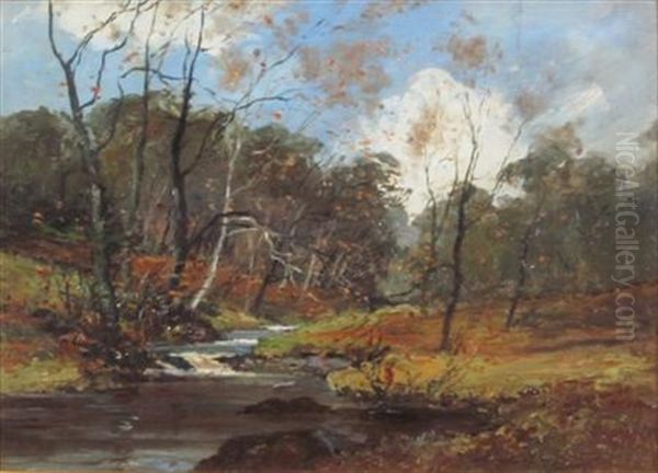 Winter River Landscape by Archibald Kay