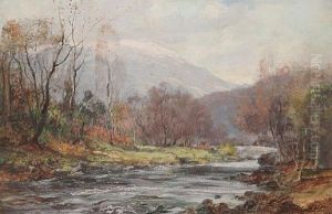 Autumn On The River, The Leny And Ben Ledi by Archibald Kay