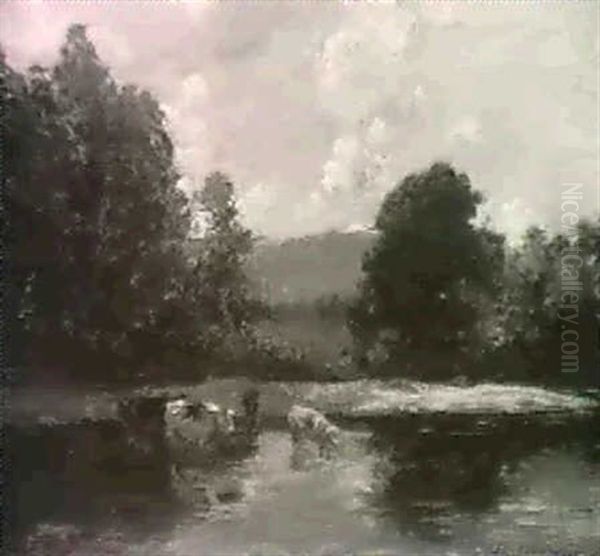 The Distant Grampians From Theriver Spey - view 1