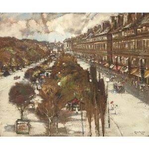 A Parisian Street Scene A Parisian Street Scene