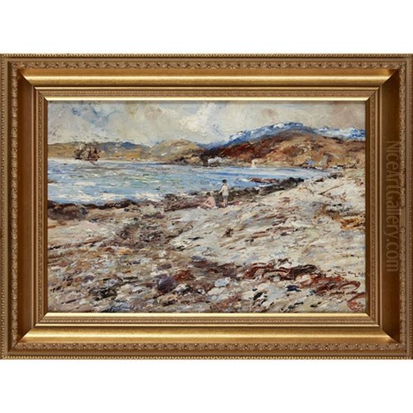 Bathers On A Rocky Coast - view 1