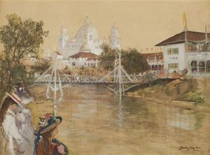 The Glasgow Exhibition From The River by James Kay