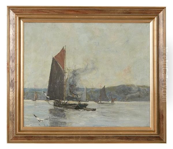 Barges In The Clyde - view 1