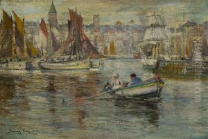 Leaving Harbour, Lamlash, Arran by James Kay