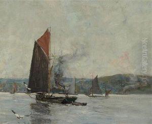 Barges On The Clyde by James Kay