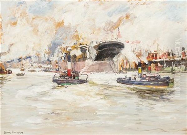 The Launching Of The Lusitania by James Kay