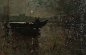 The Boatman By Moonlight by James Kay