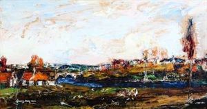 Ayrshire Landscape And River by James Kay