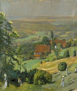 Bauerinnen Bei Der Feldarbeit Im Schwarzwald by Conrad Kayser