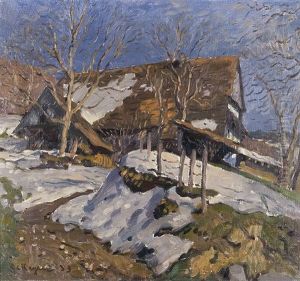 Hof Im Winter by Conrad Kayser