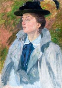 Die Schwester Des Kunstlers Mit Federhut