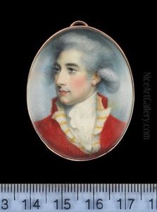 John Hayes St. Leger, Wearing Scarlet Coat, Yellow Striped Waistcoat And White Frilled Shirt, His Hair Powdered by Michael Kean