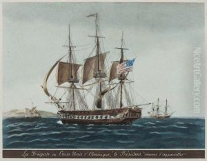 La Fregate Des Etats-unis D'amerique, <le President> by Jean Jerome Baugean
