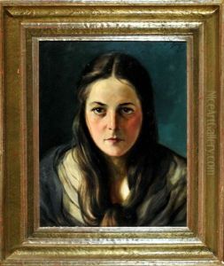 Portrait Eines Madchens En Face by Otto Keck