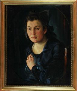 Halbportrait Elisabeth Wolf, Geb. Fischer Aus Lindenberg/allgau by Otto Keck