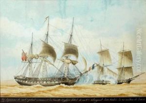 Combat Naval by Jean Jerome Baugean