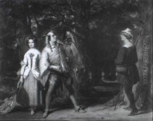 Touchstone, Audrey And William. 'touch A Fair Name; Was't Born I' The Forest Here?'-as You Like It by William Knight Keeling