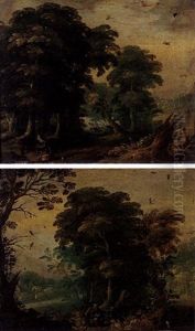 Paysage Avec Sainte Priant by Alexandre Keerincks