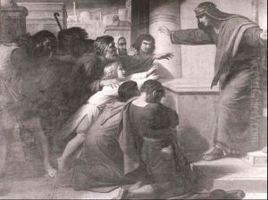 Joseph Making Himself Known To His Family by Josef Kehren