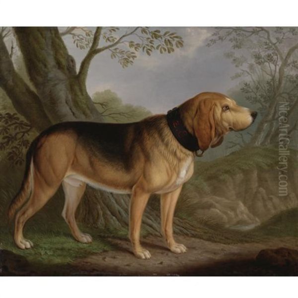 A Bloodhound In A Landscape - view 1